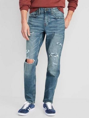 Old Navy Athletic Taper Jeans Light Destruction | QKS361582