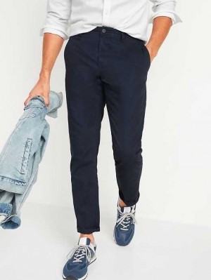 Old Navy Athletic Taper Lived-In Khaki Non-Stretch Pants Navy | BIO109736