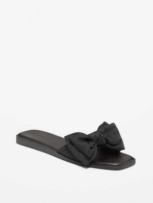 Old Navy Bow-Tie Slide Sandals Blackjack | MLG238709