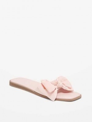 Old Navy Bow-Tie Slide Sandals Pink | QWL091653