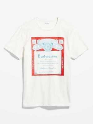 Old Navy Budweiser Gender-Neutral T-Shirt Light Blue | RHN035946