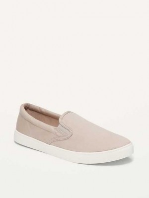 Old Navy Canvas Slip-On Sneakers Grey Brown | KVY567289