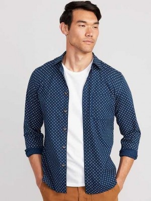 Old Navy Classic-Fit Everyday Shirt Blue | IMZ875024