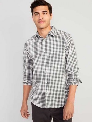 Old Navy Classic-Fit Everyday Shirt Grey | MIR620314