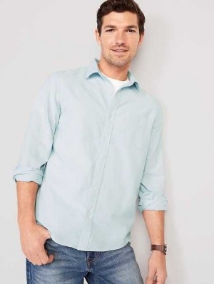 Old Navy Classic-Fit Non-Stretch Everyday Oxford Shirt Light Blue | GEQ205943