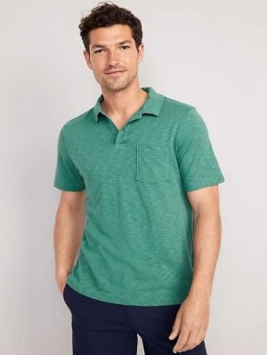 Old Navy Classic Fit Linen-Blend Polo Swaying Palm | IEC584976