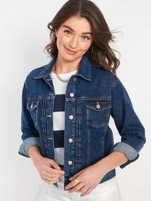 Old Navy Classic Non-Stretch Jean Jacket Dark Wash | ZDQ283970