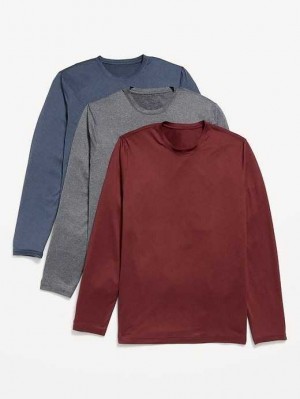 Old Navy Cloud 94 Soft Go-Dry Cool T-Shirt 3-Pack Blue / Grey / Burgundy | HSC165740