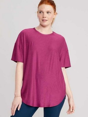 Old Navy Cloud 94 Soft Tulip-Hem Tunic Boysenberry Juice | XJY564712