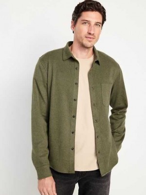 Old Navy Cozy-Knit Pocket Shirt Dark Green | LPE376459