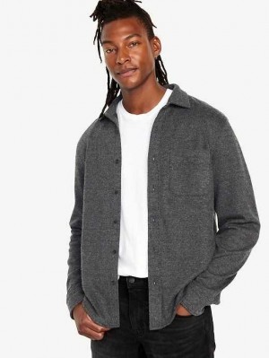 Old Navy Cozy-Knit Pocket Shirt Grey | JER671453