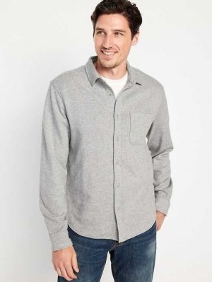 Old Navy Cozy-Knit Pocket Shirt Grey | ZPE120697