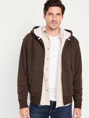 Old Navy Cozy Sherpa-Lined Zip Hoodie Coffee | KSR528309