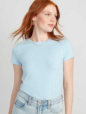 Old Navy Cropped Slim-Fit T-Shirt Blue | ADH249581