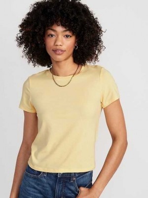 Old Navy Cropped Slim-Fit T-Shirt Yellow | VXW708549