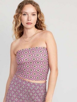 Old Navy Cropped Tube Top Purple | EYN694801