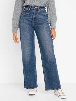 Old Navy Curvy Extra High-Waisted Wide-Leg Jeans Multicolor | NFP540896