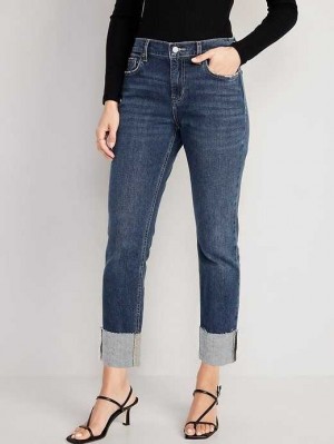 Old Navy Dark-Wash Boyfriend Jeans Reese | XSU632458