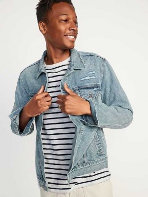 Old Navy Distressed Non-Stretch Jean Jacket Wash | JHB839217