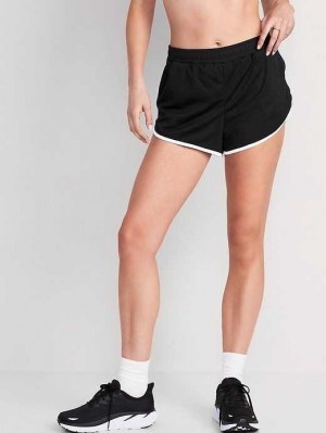 Old Navy Dolphin-Hem Mesh Performance Shorts Blackjack | TKB821645