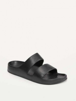 Old Navy Double-Strap Slide Sandals Blackjack | RZG165098