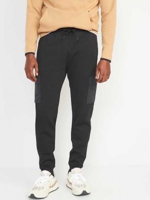 Old Navy Dynamic Fleece Hidden-Pocket Cargo Jogger Sweatpants Black | IVD385601