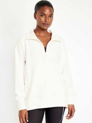 Old Navy Dynamic Fleece Oversized 1/2-Zip Tunic Magnolia | SXM361598