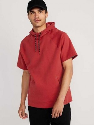 Old Navy Dynamic Fleece Short-Sleeve Pullover Hoodie Red | IUQ415693