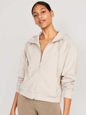 Old Navy Dynamic Fleece Zip Hoodie Beige | EGF912574