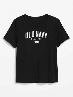 Old Navy EveryWear Logo Graphic T-Shirt Black | CYE614925