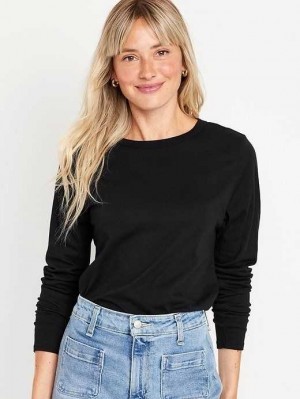 Old Navy EveryWear Long-Sleeve T-Shirt Black | FAD950743