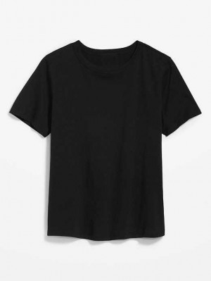 Old Navy EveryWear Slub-Knit T-Shirt Black | UNX821635