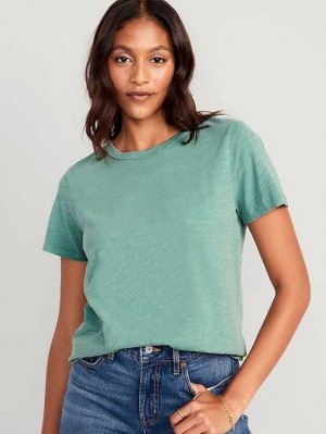 Old Navy EveryWear Slub-Knit T-Shirt Dried Herb | AYC934627