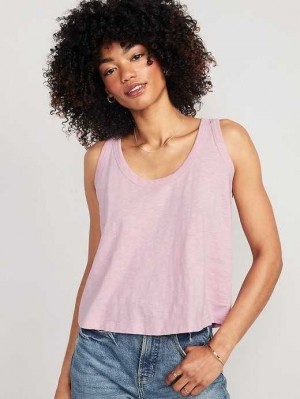 Old Navy EveryWear Slub-Knit Tank Top Purple | TJB407592