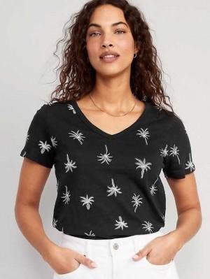 Old Navy EveryWear V-Neck Printed T-Shirt Palms | WBI328715