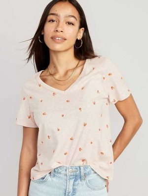 Old Navy EveryWear V-Neck Printed T-Shirt May Flowers | VQS291753