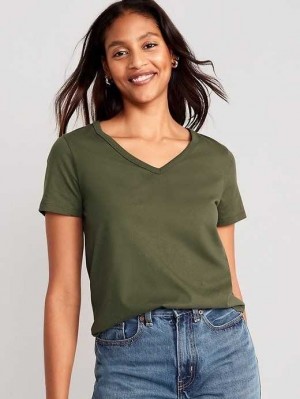 Old Navy EveryWear V-Neck Slub-Knit T-Shirt Alpine Tundra | JKY180572