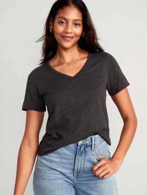 Old Navy EveryWear V-Neck Slub-Knit T-Shirt Panthers 1 | BZF793506