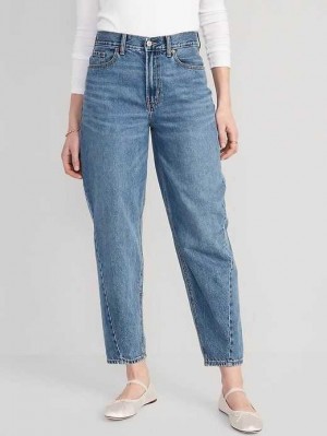 Old Navy Extra High-Waisted Non-Stretch Balloon Ankle Jeans Wash | RJN509273