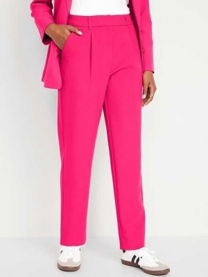 Old Navy Extra High-Waisted Pleated Taylor Trouser Suit Pants Pink | TCG106837