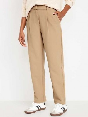 Old Navy Extra High-Waisted Pleated Taylor Trouser Suit Pants Brown | DMC571649