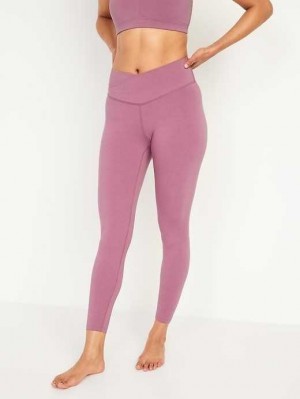 Old Navy Extra High-Waisted PowerChill 7/8 Leggings Pink | OEY015372