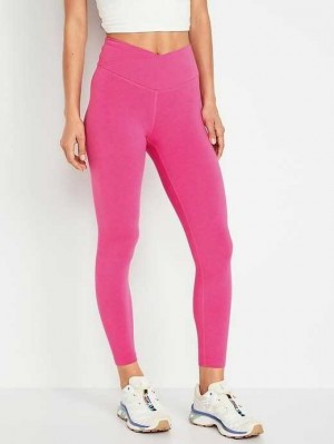 Old Navy Extra High-Waisted PowerChill 7/8 Leggings Flamingo Feather | MLO513406