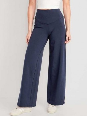 Old Navy Extra High-Waisted PowerChill Wide-Leg Yoga Pants Navy | ZVX107984