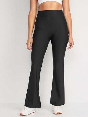 Old Navy Extra High-Waisted PowerSoft Flare Leggings Black | FRH941685