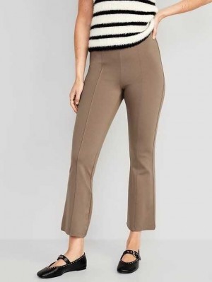 Old Navy Extra High-Waisted Stevie Crop Kick Flare Pants Sedimentary | POA629305