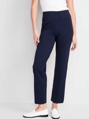 Old Navy Extra High-Waisted Stevie Straight Taper Ankle Pants Navy | LXO418053