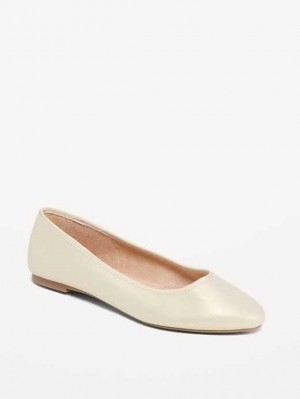 Old Navy Faux-Leather Ballet Flats Gold | WAG671235