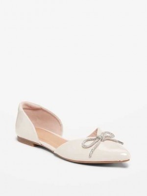 Old Navy Faux-Leather D'Orsay Flats Beige | MBI421865