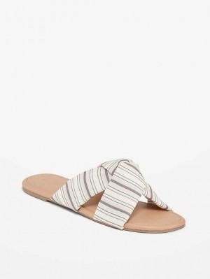 Old Navy Faux-Leather Printed Soft Twist Sandals Stripes | SAD953207